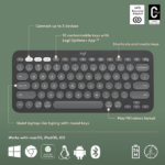 Logitech K380s Pebble Keys 2 Bluetooth Wireless Keyboard in Pakistan — Tonal Graphite, view 9 of 11