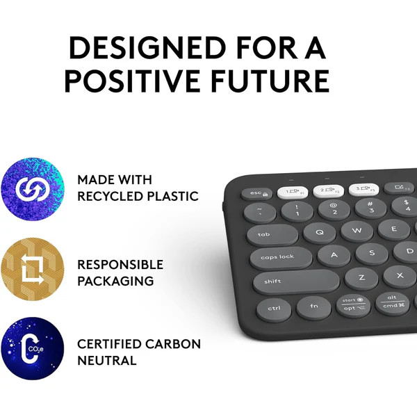 Logitech K380s Pebble Keys 2 Bluetooth Wireless Keyboard in Pakistan — Tonal Graphite, view 11 of 11