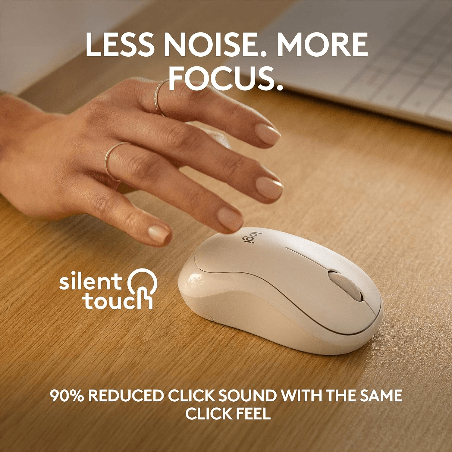 Logitech M240 Silent Bluetooth Wireless Mouse in Pakistan — Off-White, view 2 of 7