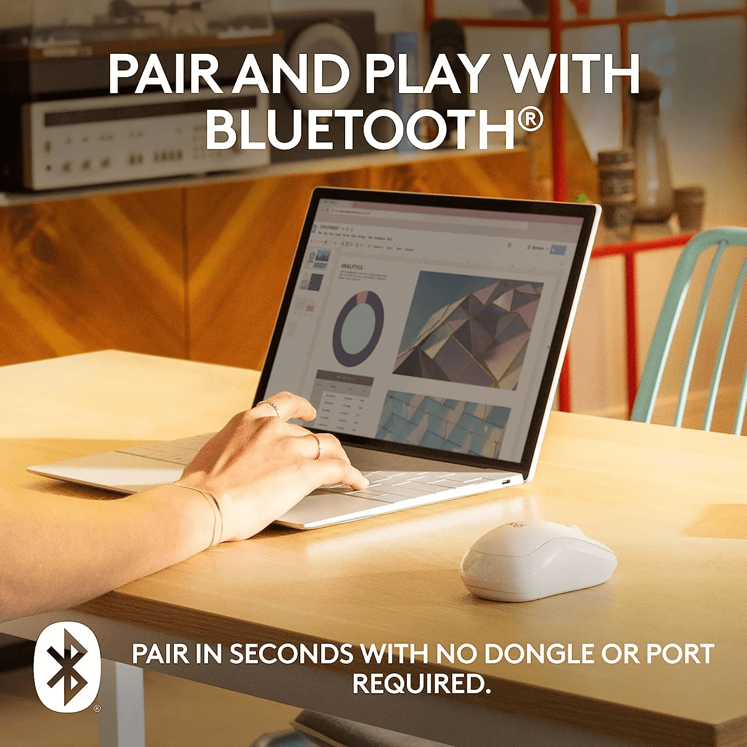 Logitech M240 Silent Bluetooth Wireless Mouse in Pakistan — Off-White, view 3 of 7