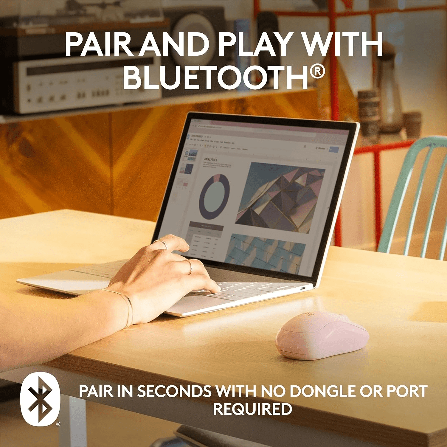 Logitech M240 Silent Bluetooth Wireless Mouse in Pakistan — Rose, view 3 of 8