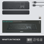 Logitech MX Keys Plus Advanced Wireless Illuminated Keyboard With Palm Rest in Pakistan, view 9