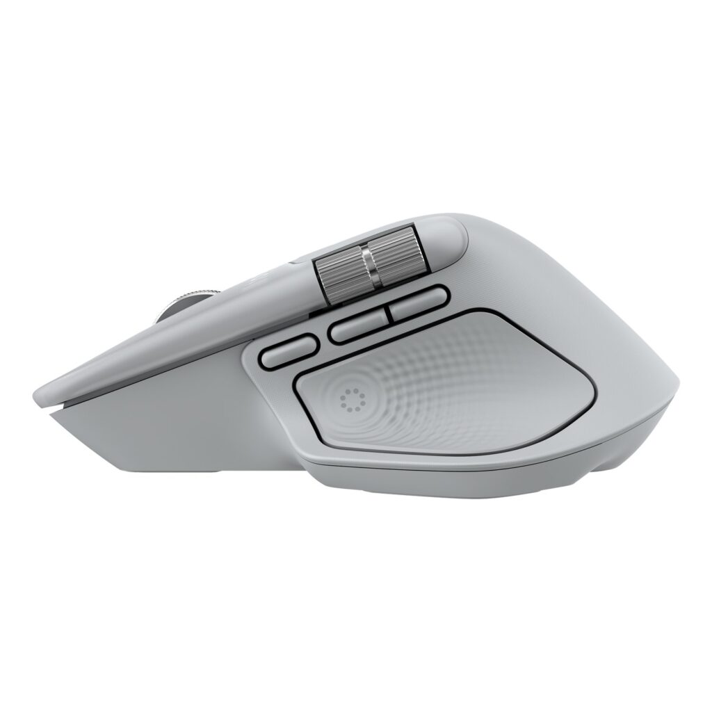 Logitech MX Master 4 Pale Gray profile view