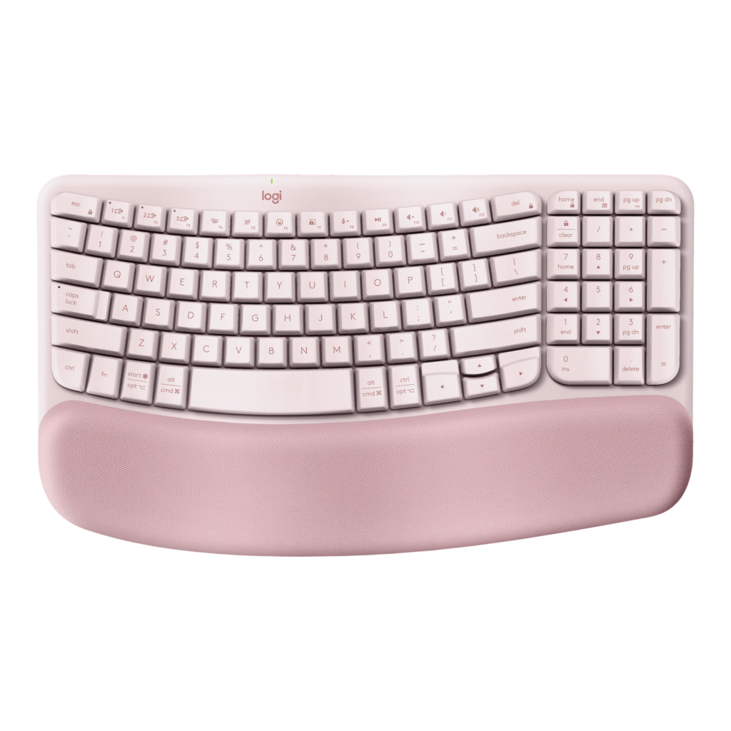 Logitech Wave Keys Rose — Top View